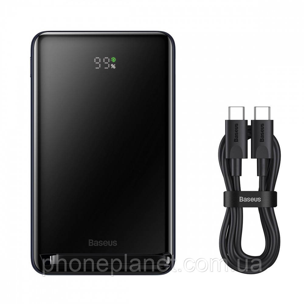 Портативна батарея Baseus Magnetic Bracket Overseas Edition 20 W 10000mAh white, фото 1