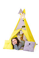 Вигвам детская игровая палатка Kospa Бетмен 160х115х115 см Желтый KC, код: 8244871
