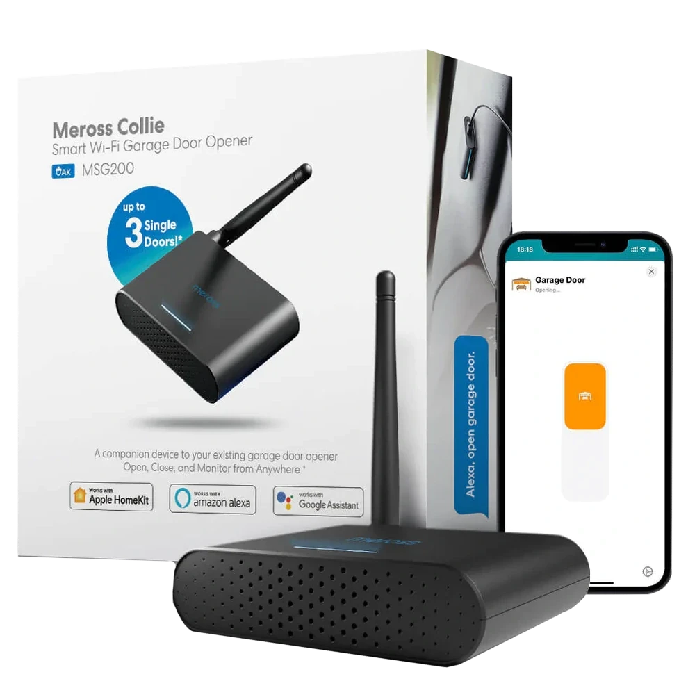 Розумний пристрій відкриття гаражних дверей (на 3 двері) Meross MSG200HK(EU), фото 1