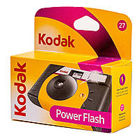 Одноразовая фотокамера пленочная Kodak Power Flash на 27 кадров MAX 800 со вспышкой (+фотоплёнка +батарейка)