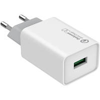 Зарядное устройство ColorWay 1USB Quick Charge 3.0 (18W) (CW-CHS013Q-WT) c