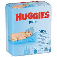 Детские влажные салфетки Huggies Pure 56 х 4 шт (5029053550121)