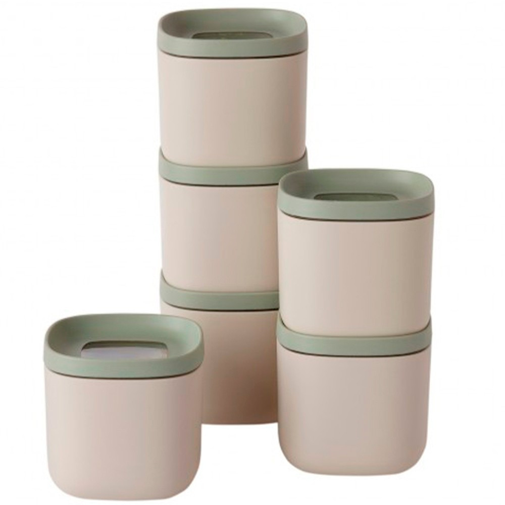 Набір із 6 контейнерів для зберігання Berghoff Leo Balance 160 мл білий