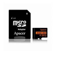 Карта памяти Apacer 64GB microSD class 10 UHS-I U3 (AP64GMCSX10U8-R) c