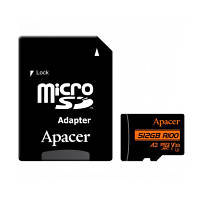 Карта памяти Apacer 512GB microSD class 10 UHS-I U3 (AP512GMCSX10U8-R) c