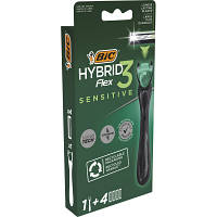 Бритва Bic Flex 3 Hybrid Sensitive с 4 сменными картриджами (3086123644977) m