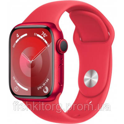 Смарт-часы Apple Watch Series 9 GPS 45mm (PRODUCT)RED Aluminium Case with (PRODUCT)RED Sport Band - M/L - фото 2 - id-p2181518747