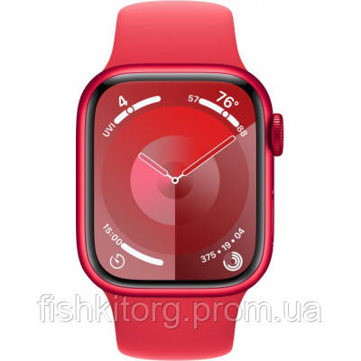 Смарт-часы Apple Watch Series 9 GPS 45mm (PRODUCT)RED Aluminium Case with (PRODUCT)RED Sport Band - M/L - фото 1 - id-p2181518747
