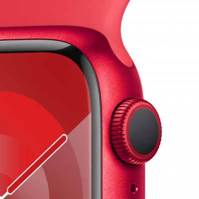 Смарт-часы Apple Watch Series 9 GPS 45mm (PRODUCT)RED Aluminium Case with (PRODUCT)RED Sport Band - M/L - фото 3 - id-p2181518747