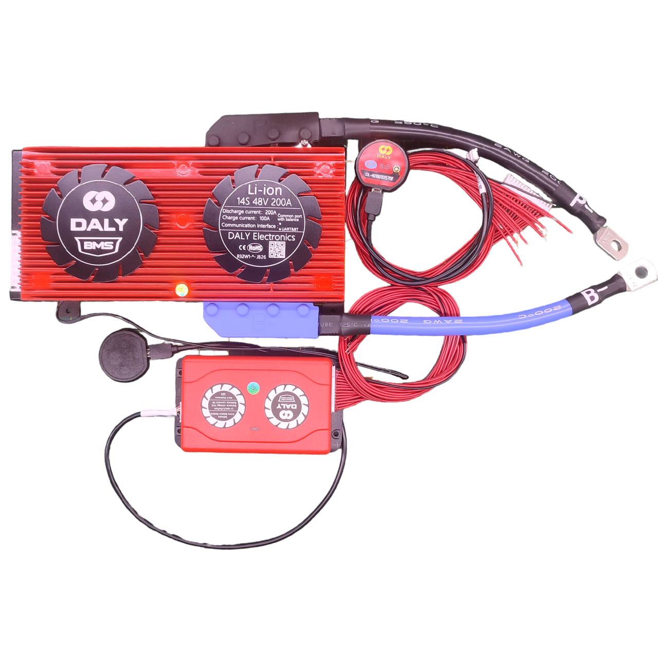 Smart BMS контролер Daly 14S 48 вольтів 200 A з активним балансиром 1 А