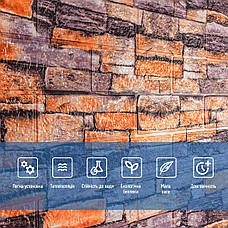 Самоклейна 3D-панель пісковик екатеринослав цегла 3080х700х3мм SW-00001763, фото 5