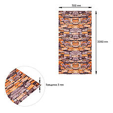 Самоклейна 3D-панель пісковик екатеринослав цегла 3080х700х3мм SW-00001763, фото 4
