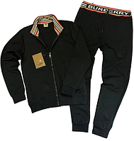 Burberry черный мужской спортивный костюм коттон модный брендовый Барбери весна осень демисезон Burb100