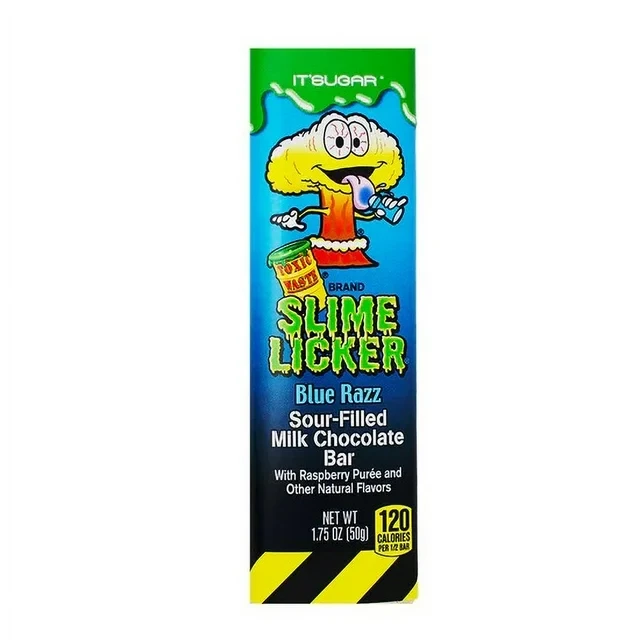 Шоколадний батончик Toxic Waste Slime Licker Blue Razz, 49г, фото 1