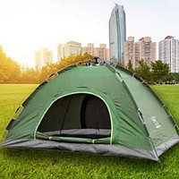 Зеленая автоматическая палатка 4-х местная 2х2 метра