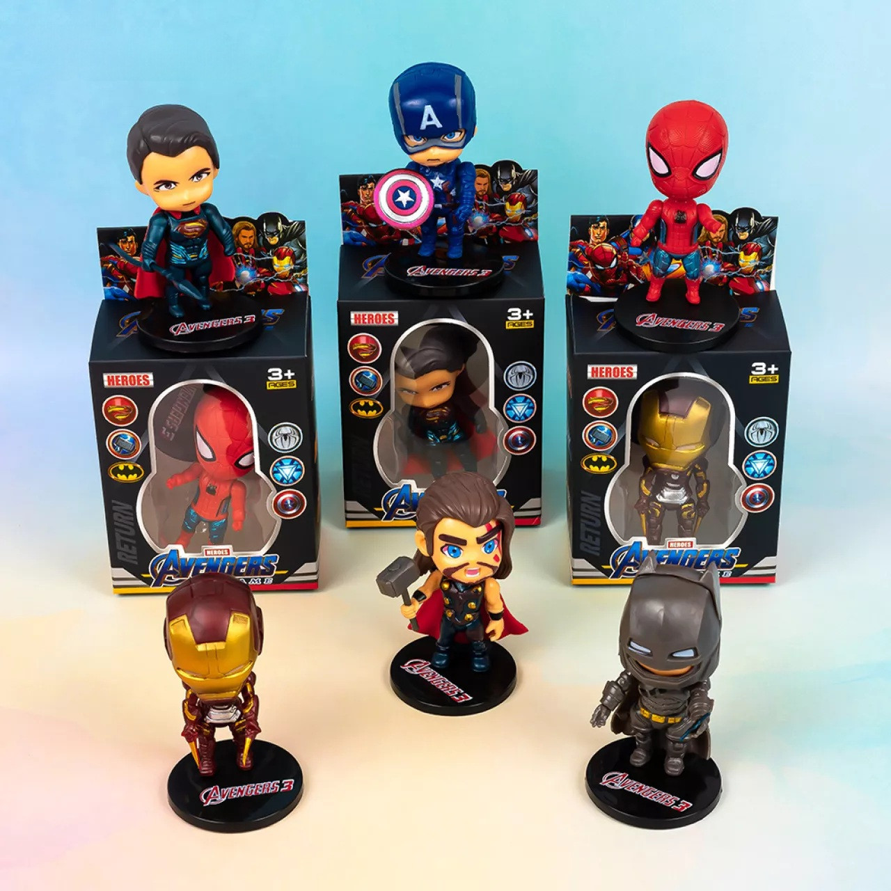 Іграшка фігурка Супергерої Heroes, 9,5 см 6 шт мікс видів