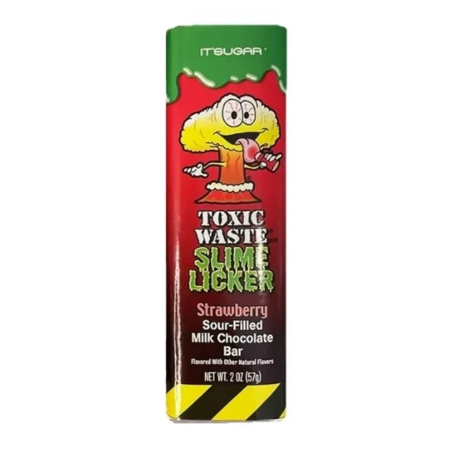 Шоколадний батончик Toxic Waste Slime Licker Strawberr, 49г, фото 1