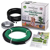 Нагревательный кабель ThermoGreen, тонкий двухжильный 20 Вт/м, 10м, 200Вт