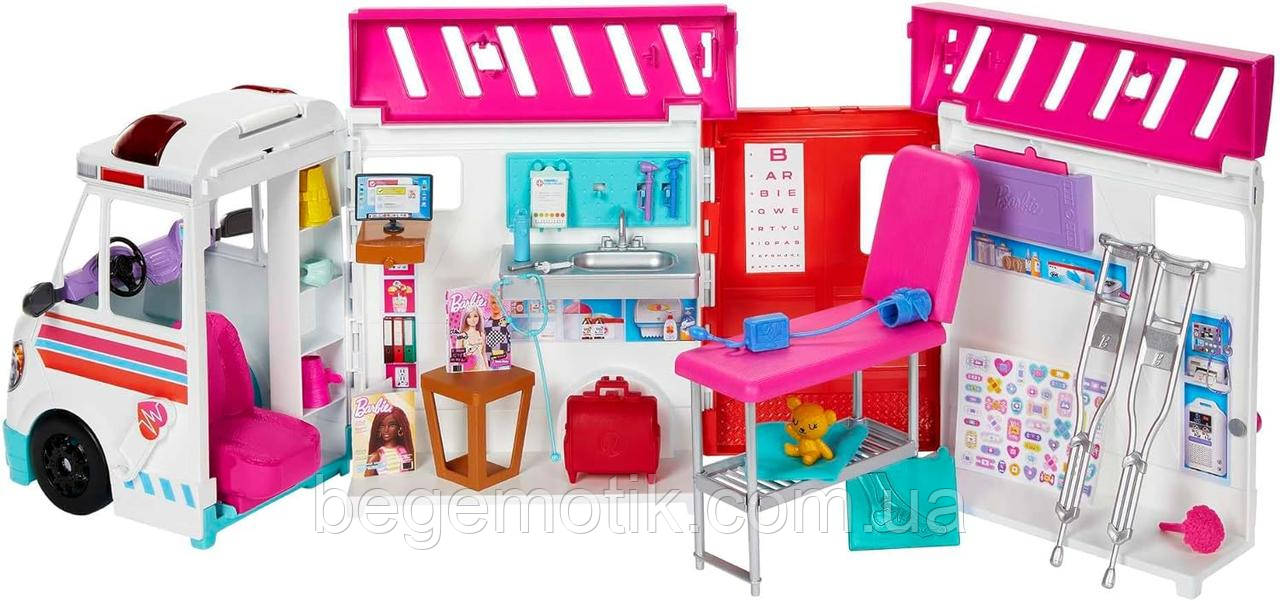 Barbie Барбі Рятувальний центр Машина швидкої допомоги Barbie Ambulance and Hospital Playset HKT79
