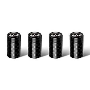 Ковпачки на ніпель для Інфініті Carbon Style Black Infiniti, 4 шт., фото 2