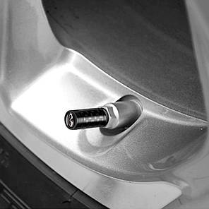 Ковпачки на ніпель для Інфініті Carbon Style Black Infiniti, 4 шт., фото 3