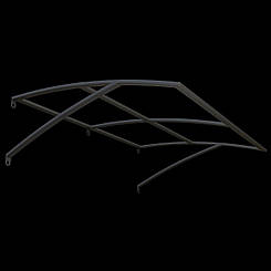 Каркас Козирка 2000х1500х500 Навіс металевий для захисту входу, парадного, магазину ККоз-05 Каркас Дашка