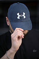 Серая кепка Under Armour мужская хлопковая универсальная , Стильная бейсболка Андер Армор серая с вышитым лого