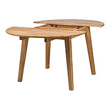 Стіл кухонний Женова обідній круглий столик на кухню невеликий розкладний дерев'яний сучасний для кухні, фото 3