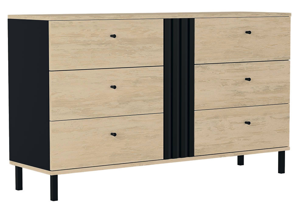 Комод 3Ш+3Ш Тео Антрацит/Арізан Світ Меблів, фото 1