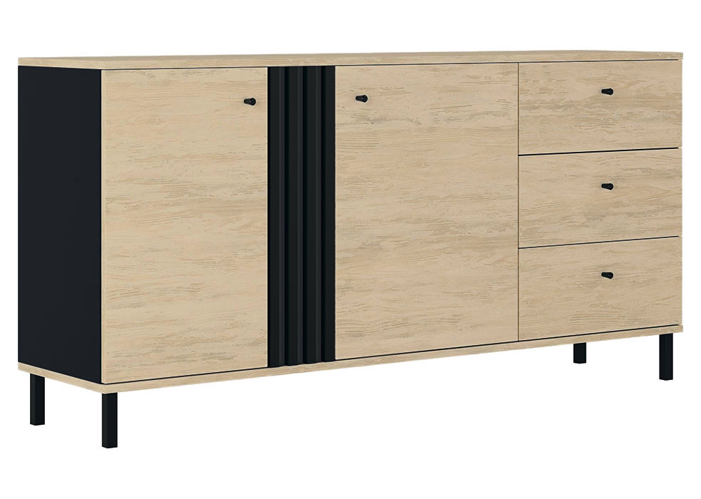 Комод 2Д 3Ш Тео Антрацит/Арізан Світ Меблів, фото 1