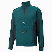Куртка тонка чоловіча Puma Fit Woven Half-Zip 522129 24 (зелена, без підкладки, спортивна, бренд пума)