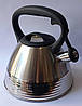 Чайник зі свистком з нержавіючої сталі Edenberg EB-8828 сталевий 3л, фото 2