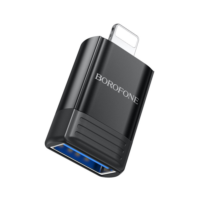 Адаптер OTG BOROFONE BV18 iP to USB2.0 (чорний)