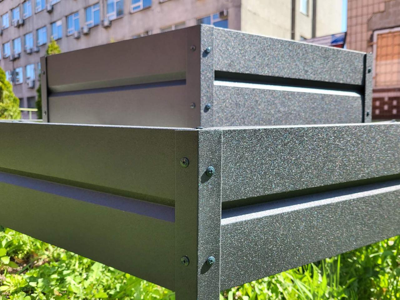 Високі теплі грядки і клумби металеві збірні для саду та городу (висота 14см ширина 1м довжина 6м), фото 1