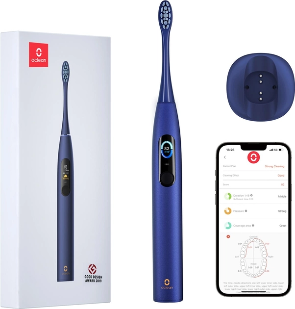 Електрична зубна щітка Oclean X Pro Navy Blue Sonic Toothbrush
