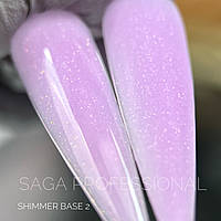 SAGA Cover Base Shimmer (с шиммером) №02, 15 мл