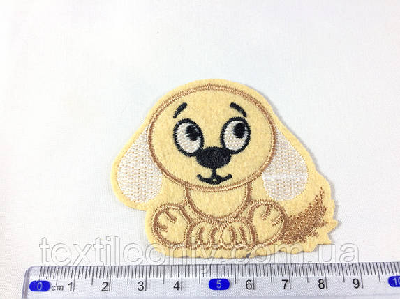 Нашивка собачка 70х57 мм, фото 1