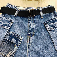 Шорти джинсові для дівчат оптом, S&D, 6-16 років, № MK-6134, фото 5