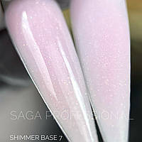 SAGA Cover Base Shimmer (с шиммером) №07, 15 мл