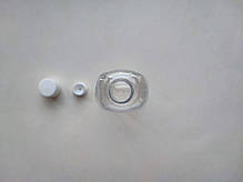 100 - 112 мл ПЕТ Блок прозорий зі вставкою і білою кришкою 20 мм ПЕТ флакон пластиковий, пластмасовий, фото 4