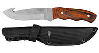 Neo Tools 63-116 Нож тактический, 24см, лезвие 13см, деревянная ручка, 3Cr13, лезвие с атласным покрытием,