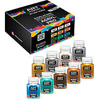 Акрил фарба Art Kompozit набір 9кол. по 20мл. металік 520166