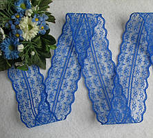 Мереживо у квіточку синє — моток 10 м