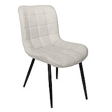 Стілець кухонний, офісний з м'якою спинкою F-5 сірий рогожка Fly