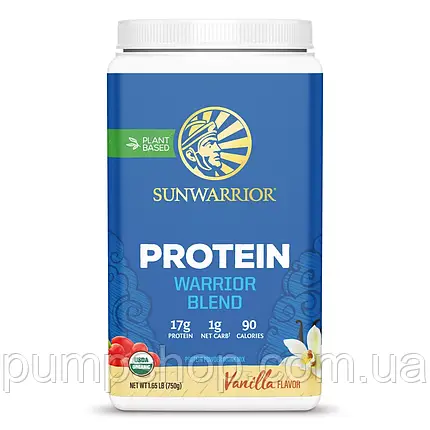 Веганський багатокомпонентний протеїн Sunwarrior Warrior Blend Organic Protein 750 г, фото 2