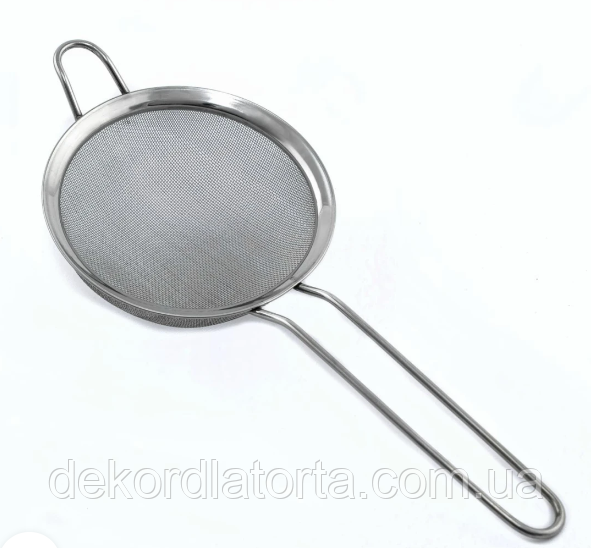 Ситечко з ручкою металеве 12 см