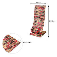 Al 3D панель ПВХ самоклеющаяся декоративная 3д самоклейка для стен в рулоне под бежево-коричневый кирпич