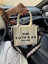 Жіноча сумка шоппер Марк Джейкобс бежева Marc Jacobs Beige Tote Bag