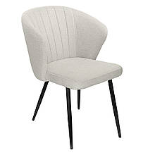 Стілець кухонний, офісний з м'якою спинкою F-6 сірий рогожка Fly