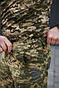 Чоловічі формені штани демісезонні Ріп-Стоп Мультикам, Штани чоловічі карго польові з вшитою гумкою в талії, фото 4